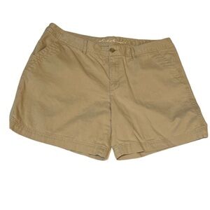EDDIE Bauer 6” Tan Cotton Shorts Size 16